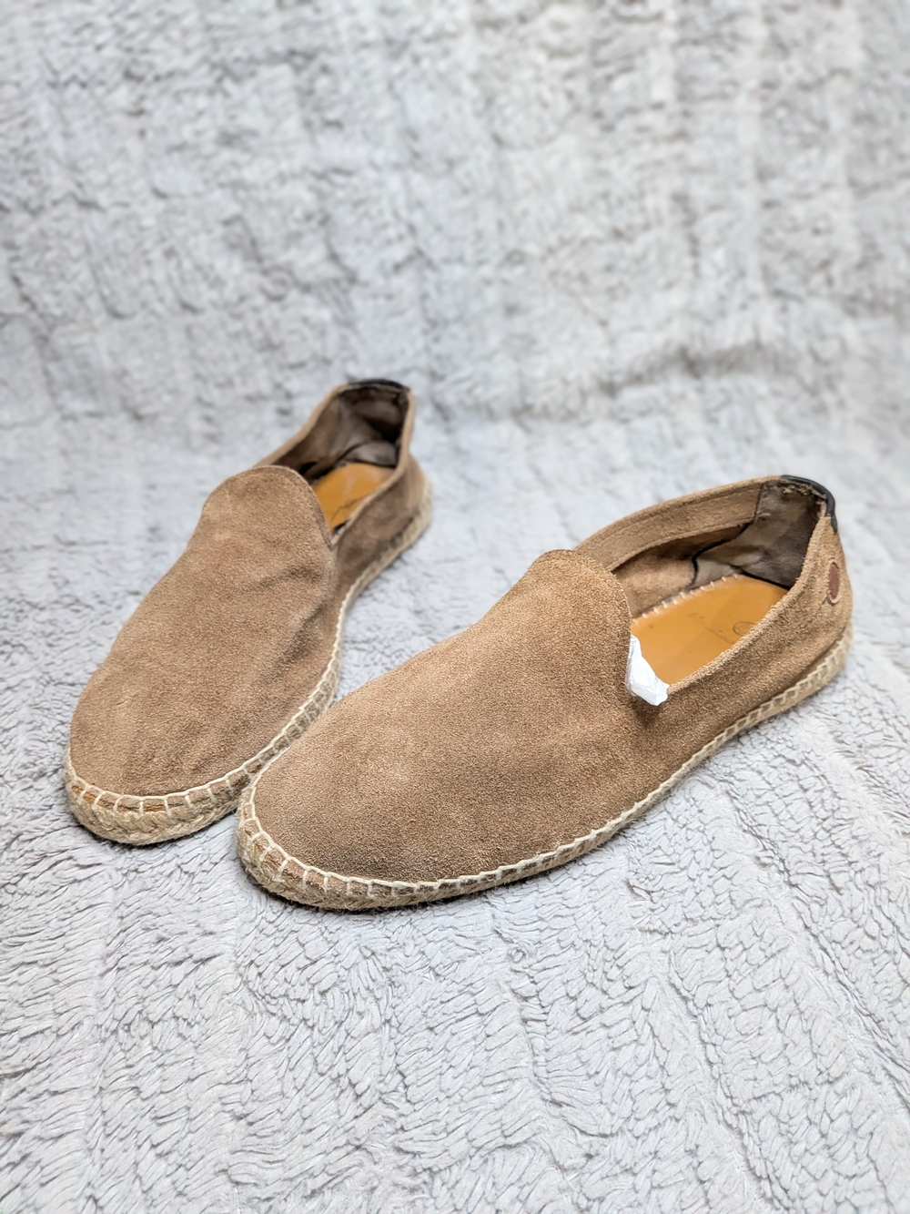 Massimo Dutti Suede Slip-On Espadrilles in Tan Women's Size 38